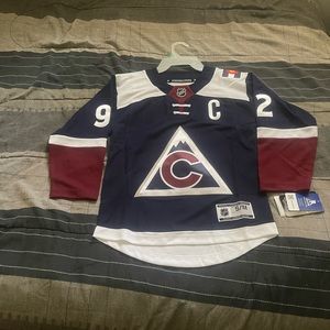 Boys authentic Colorado Avalanche Alternate Landeskog jersey size s/m
